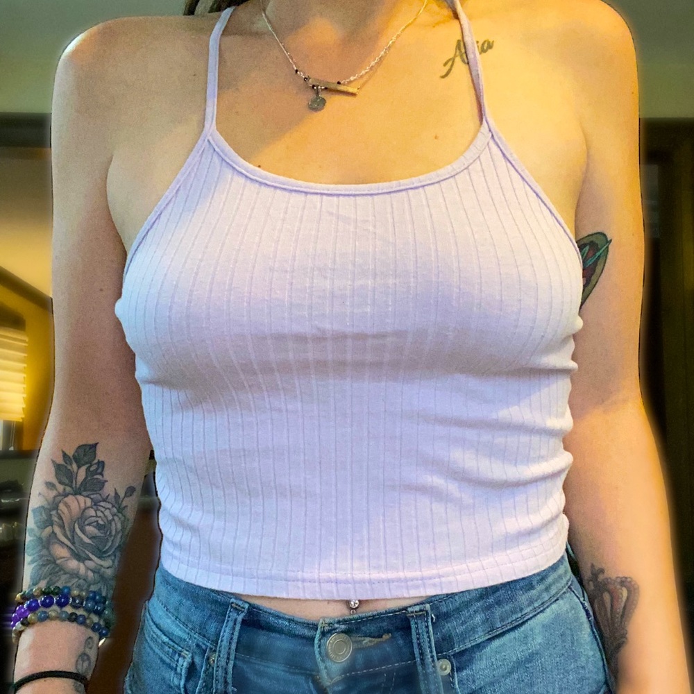 Pale Lavender SHEIN crop top